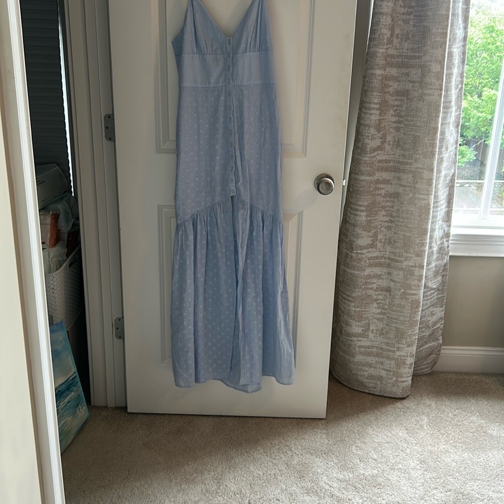 Light Blue Sleeveless Maxi Dress